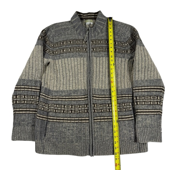 The Territory Ahead XXL Lambswool Full Zip Sweater Jacket Western Eagle Pattern - Picture 3 of 9